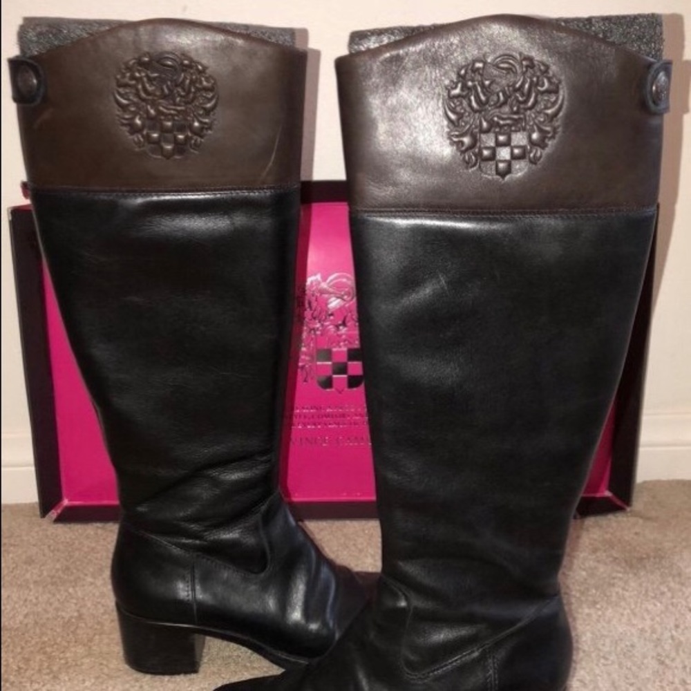 Vince Camuto smooth calf leather boots size:36.5